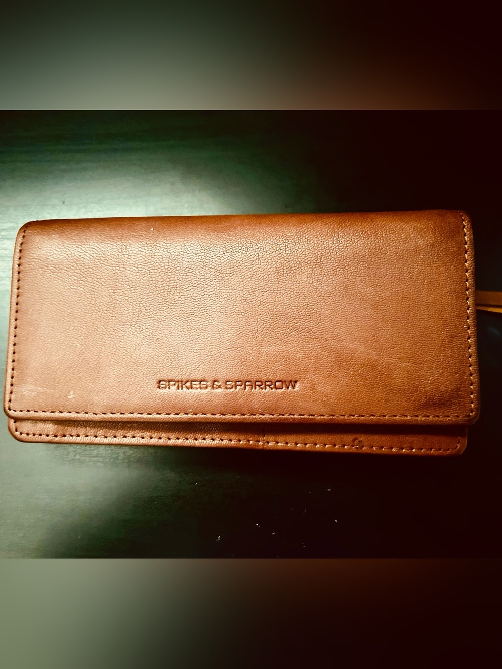 Spikes & Sparrow Brown Leather Wallet